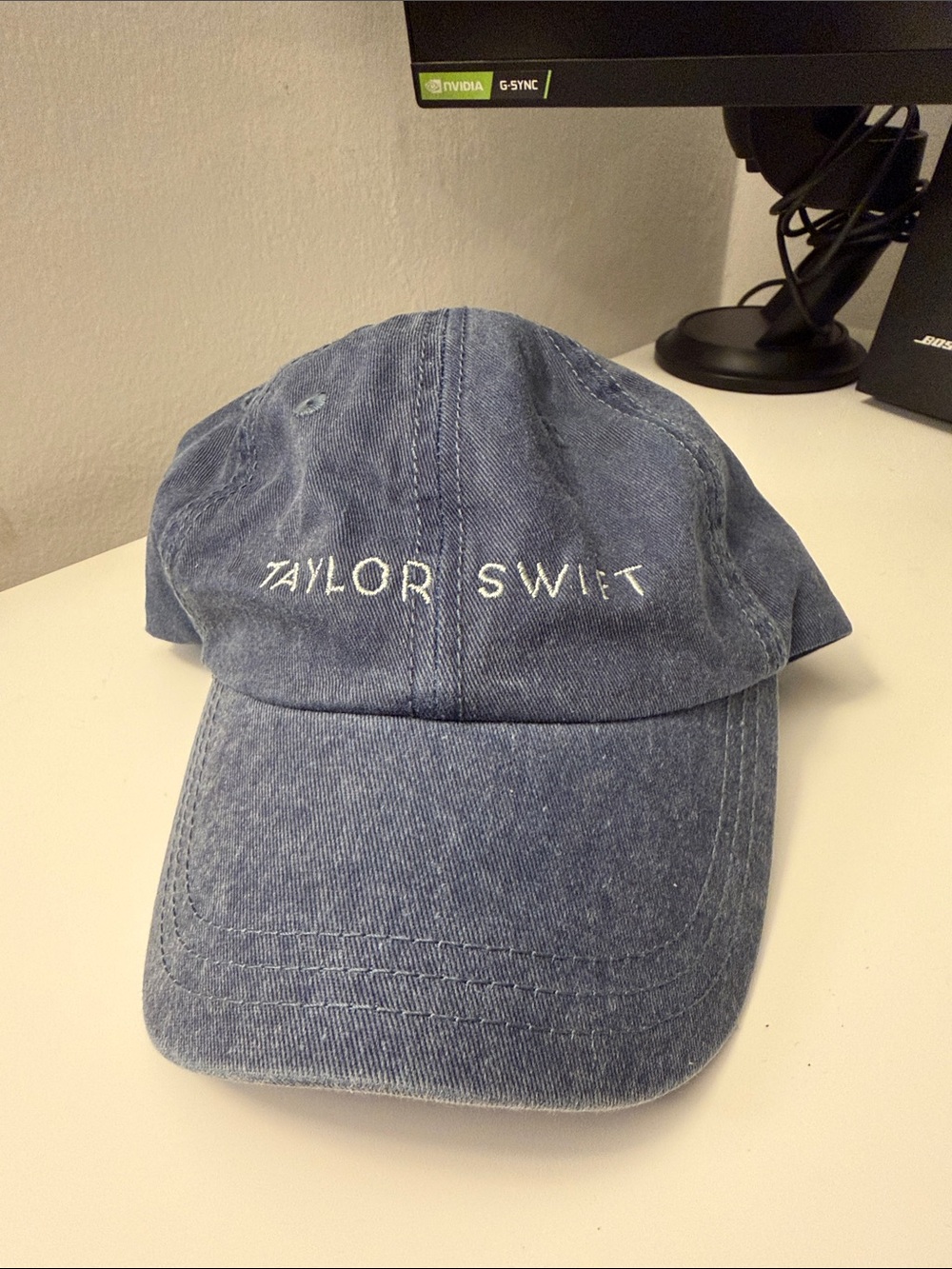 NEW Taylor Swift Washed Denim Cap in Blue